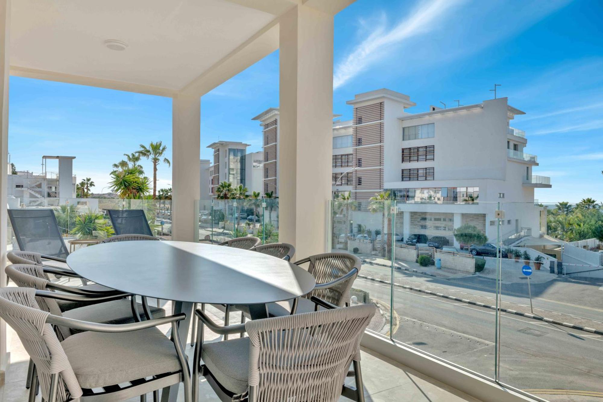 Apartamento Phaedrus Living: Seaview Luxury Flat Limnaria 150 Paphos Exterior foto